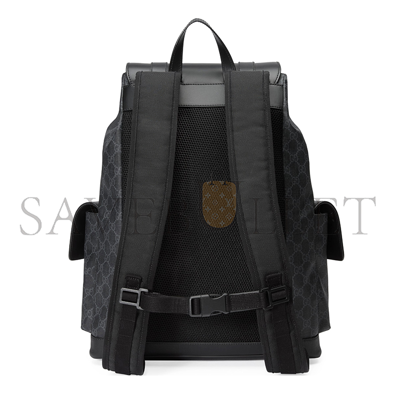 GUCCI GG BLACK LARGE BACKPACK 495563 (42*34*16cm) GUCCI GG BLACK LARGE BACKPACK 495563 (42*34*16cm)